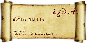 Áts Attila névjegykártya